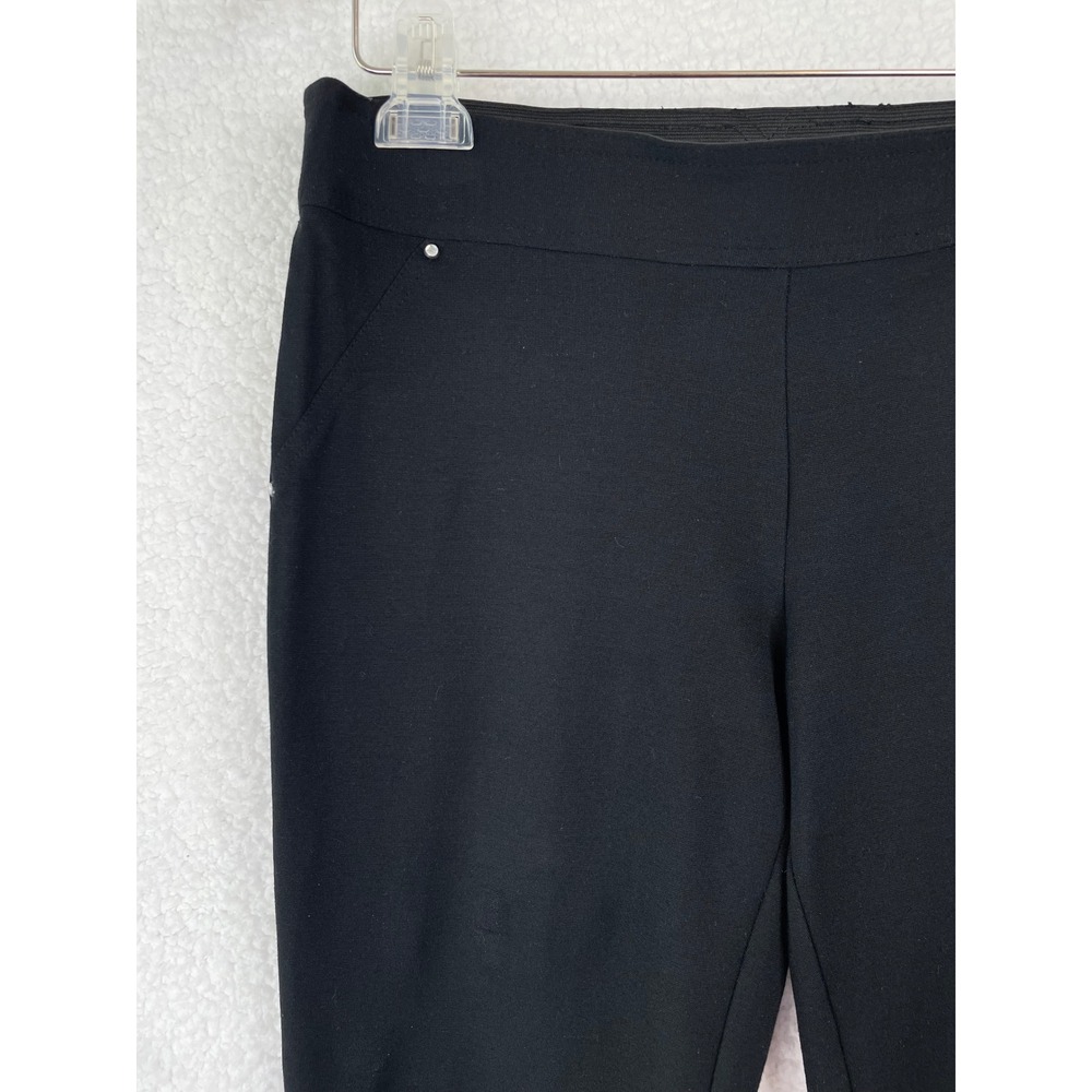INC International Concepts Womens Black Pull On Straight Zipper Pocket Pants 8 - Picture 2 of 10